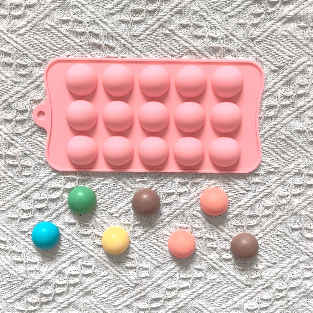 Kitchen Tools In Baking - 15 cavity semi-circular chocolate silicone mold,