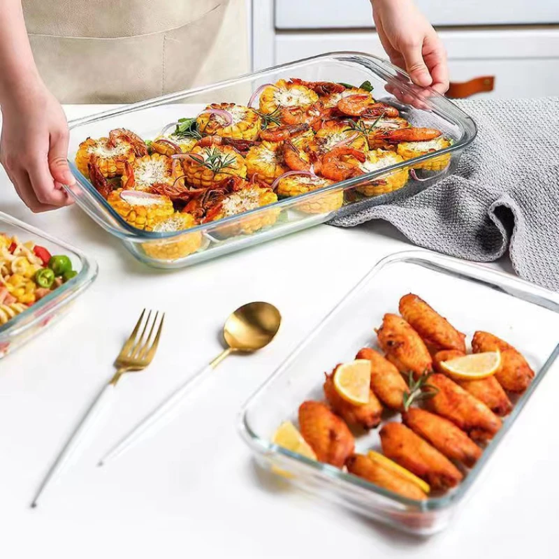 Kitchen Essentials Baking Tray - Glass Bakeware Platter, Oven-Safe Baking Tray,
