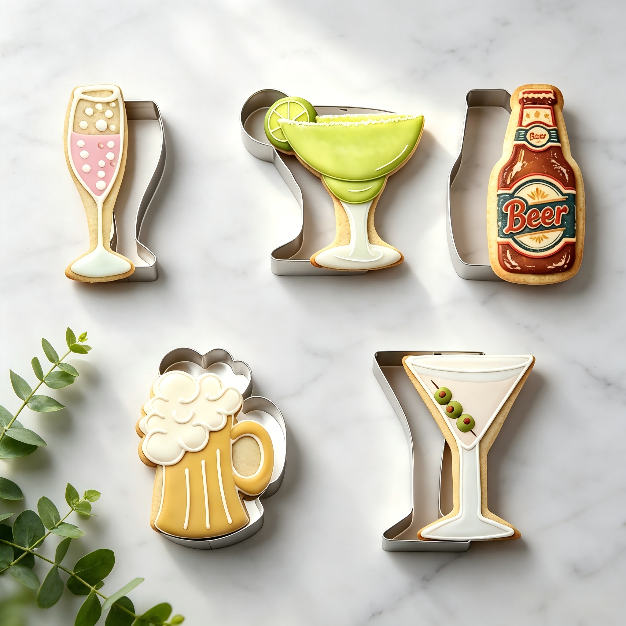 Cookie Cutter Set - Cookie Cutter Set, 5PCS Cocktail Glass