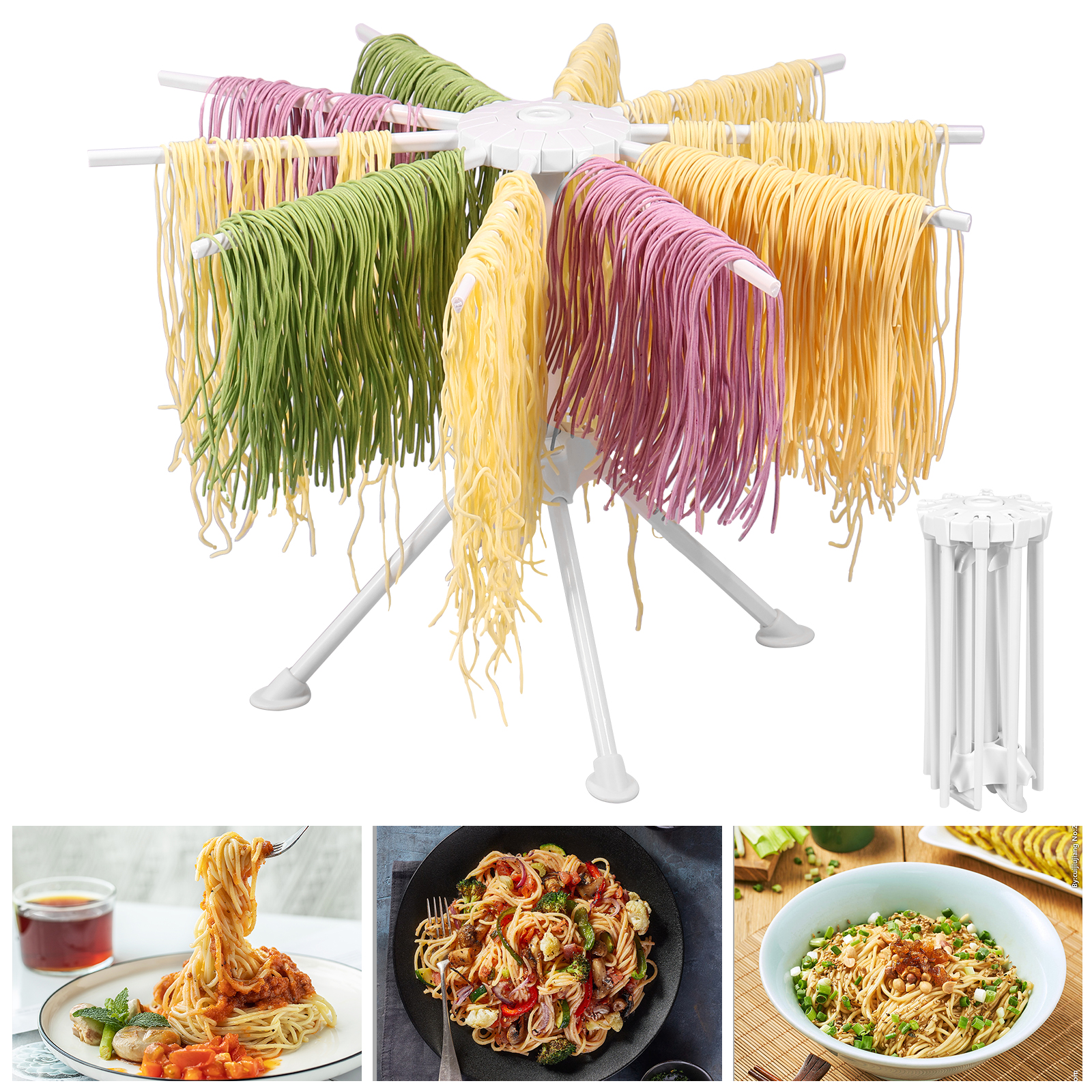Baking Kitchen Set Up - 10 Rods Noodle Drying Stand Foldable