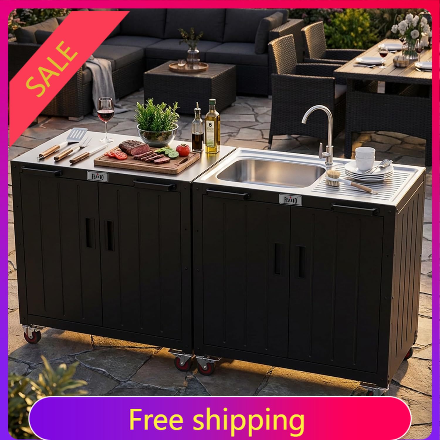 Outdoor Kitchen Island with St - Kitchen Baking Mixer recensie en prijs