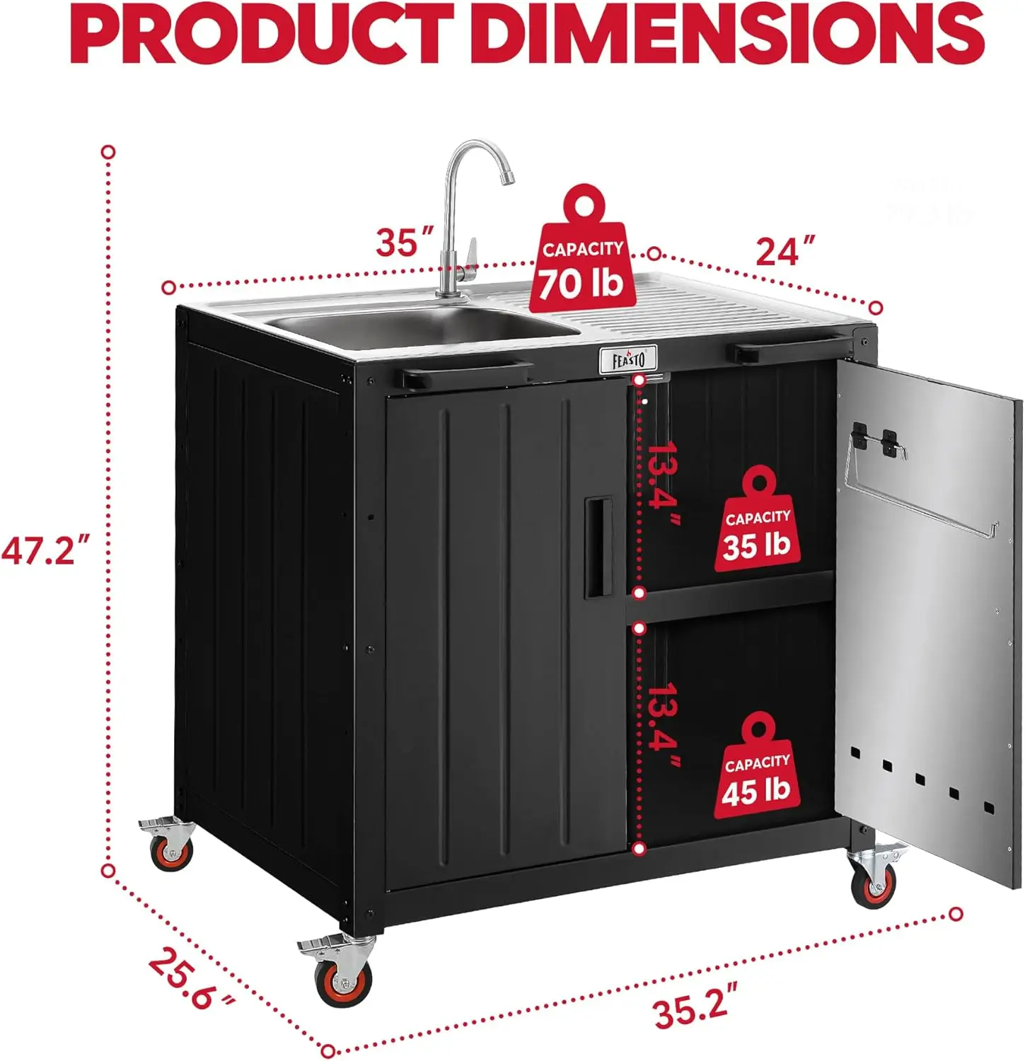 Outdoor Kitchen Island with St - Kitchen Baking Mixer recensie en prijs