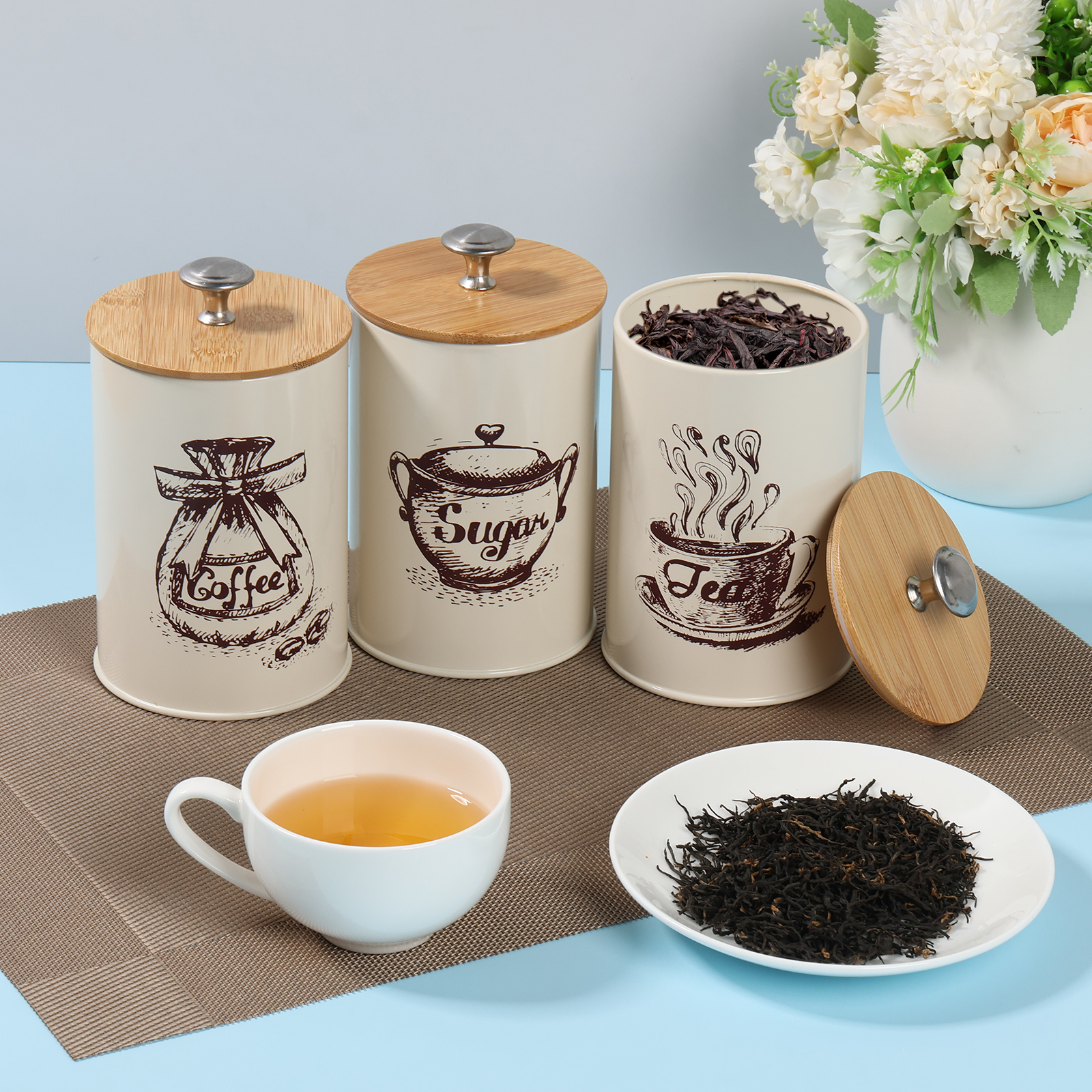 3Pcs Kitchen Storage Box Metal - Kitchen Bank recensie en prijs