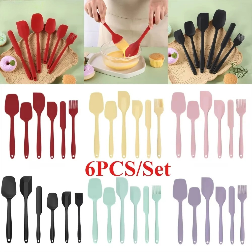 6pc Silicone Spatula Set Seaml - Baking Kitchen Set Up recensie en prijs