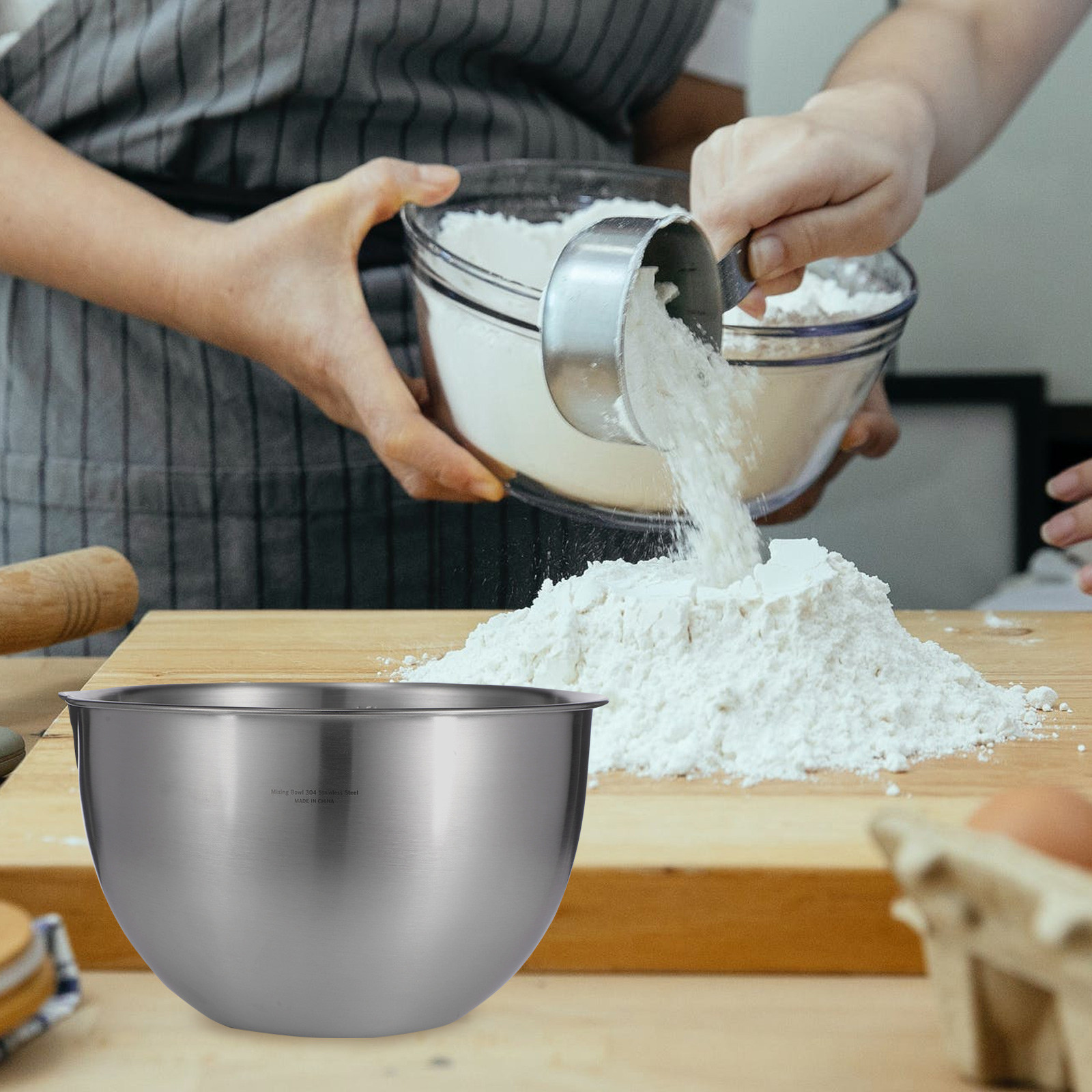 Stainless Steel Mixing Bowl De - Kitchen Baking Pan Storage recensie en prijs