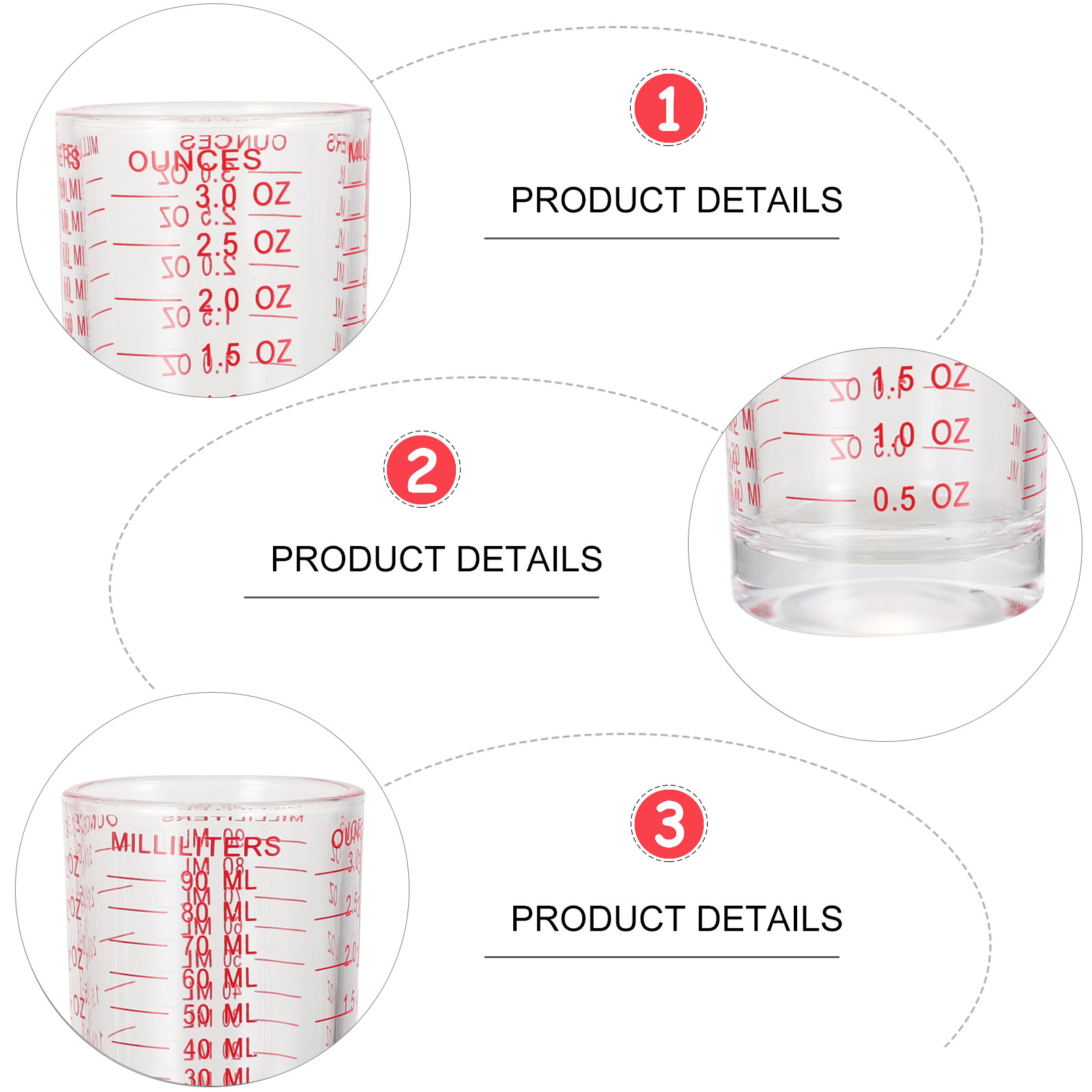 3Pcs Reusable Glass Measuring  - Kitchen Tools In Baking recensie en prijs