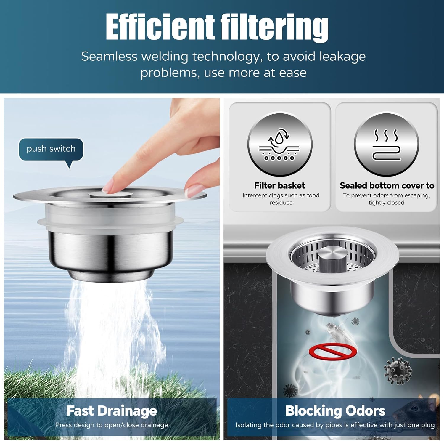 Kitchen Sink Drain Strainer, 4 - Kitchen Up recensie en prijs