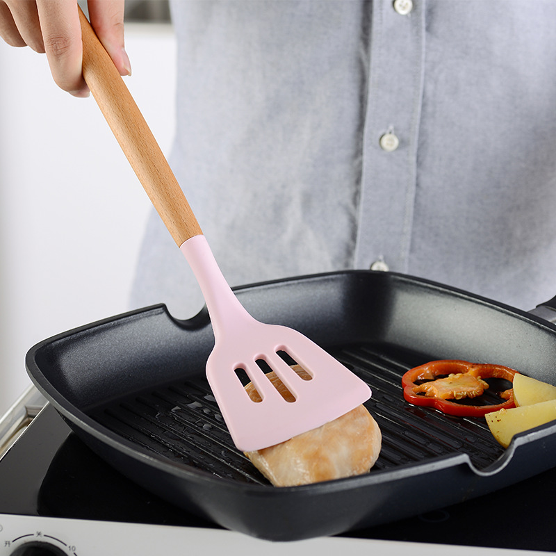Wooden pink Wooden handle Kitc - Kitchen Baking Pan Storage recensie en prijs