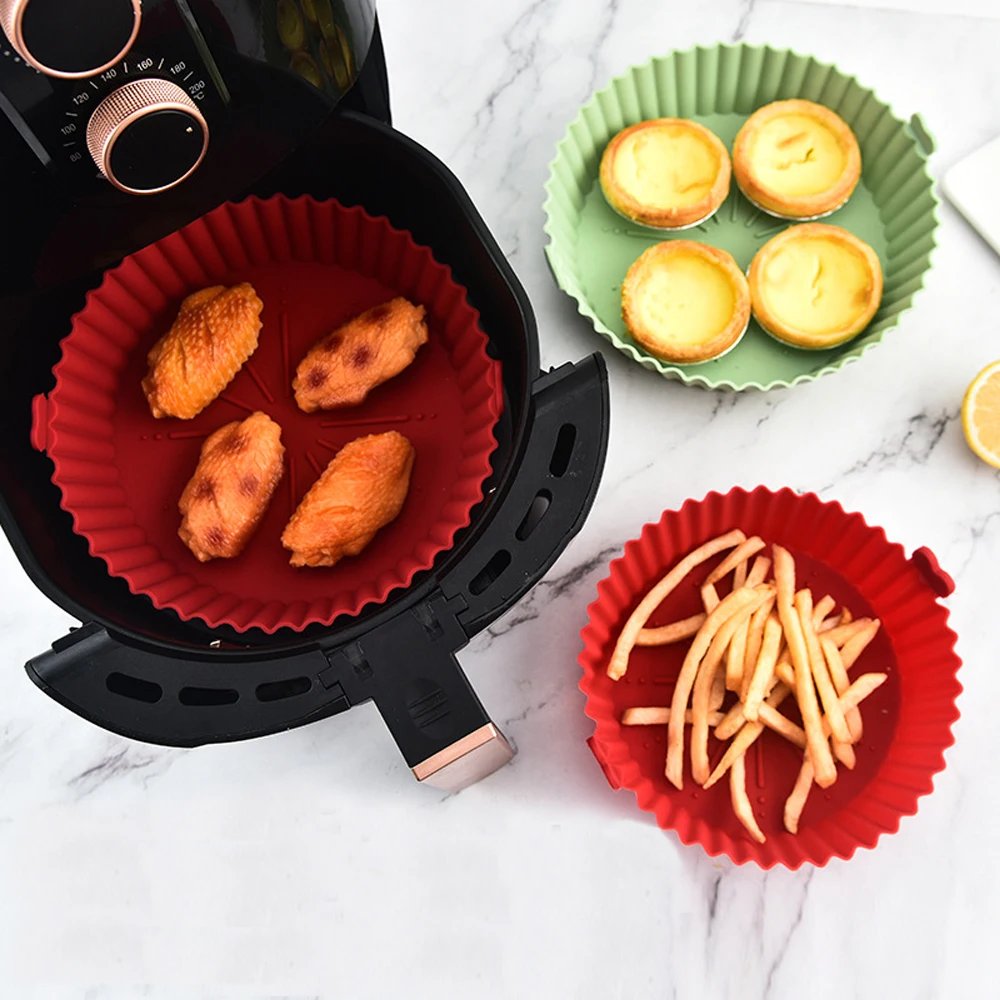 Round Air Fryer Silicone Pot - - Kitchen Essentials Baking Tray recensie en prijs