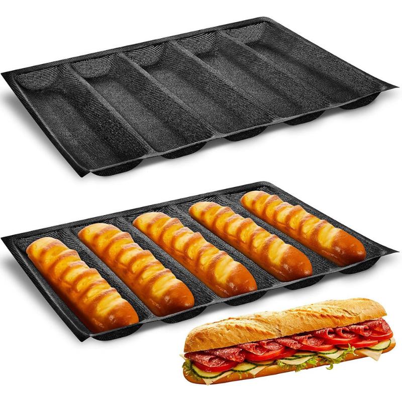 5 Cavity Hoagie Rolls Pan Nons - Kitchen Essentials Baking Tray recensie en prijs