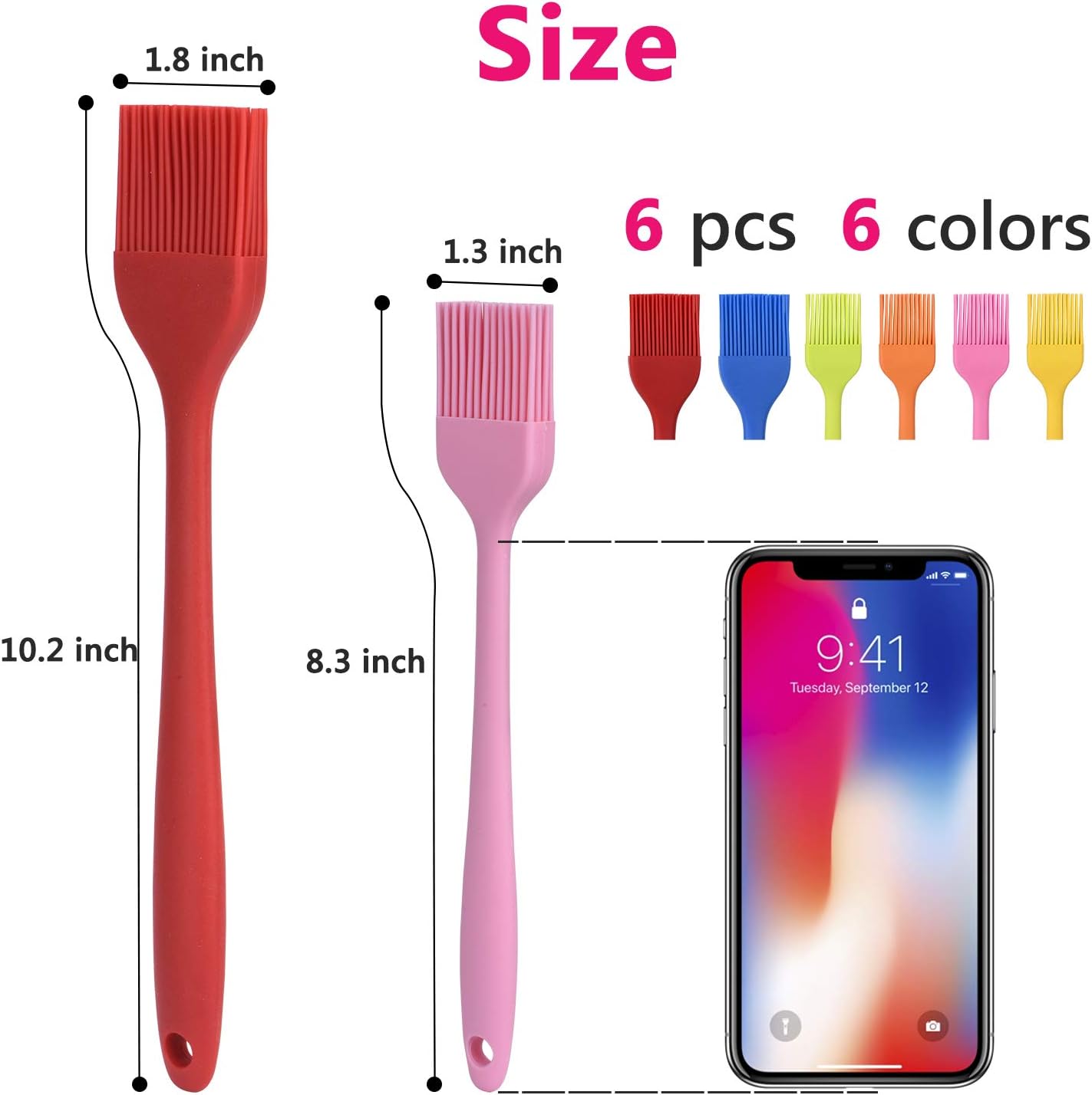 6-Pack Silicone Basting Brush  - Pastry Brush Silicone recensie en prijs