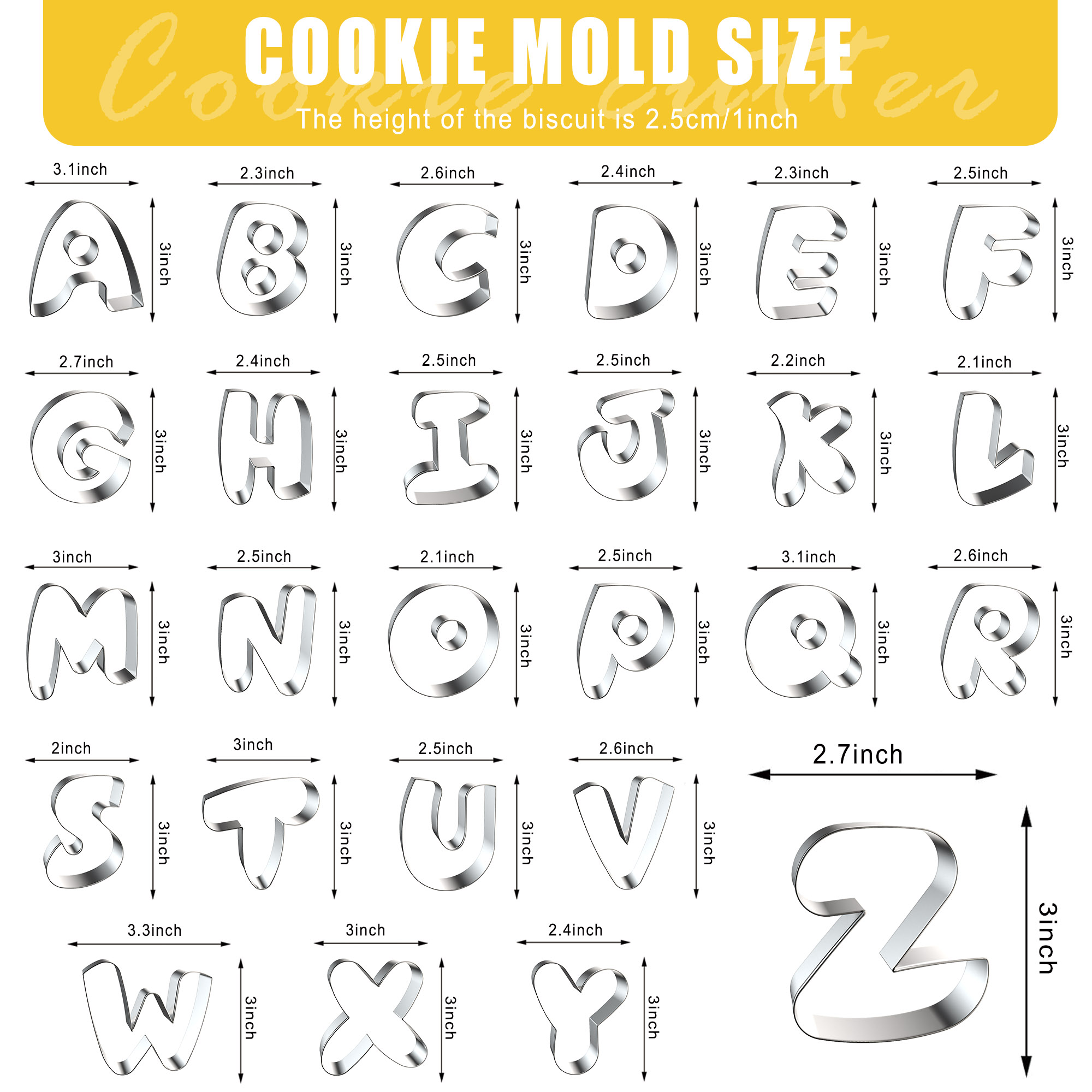 Letter Cookie Cutters Shapes 2 - Cookie Cutter Set recensie en prijs