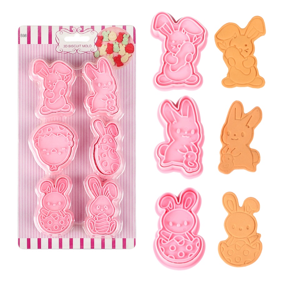 6pcs/Set Easter Bunny Cookie C - Cookie Cutter Set recensie en prijs