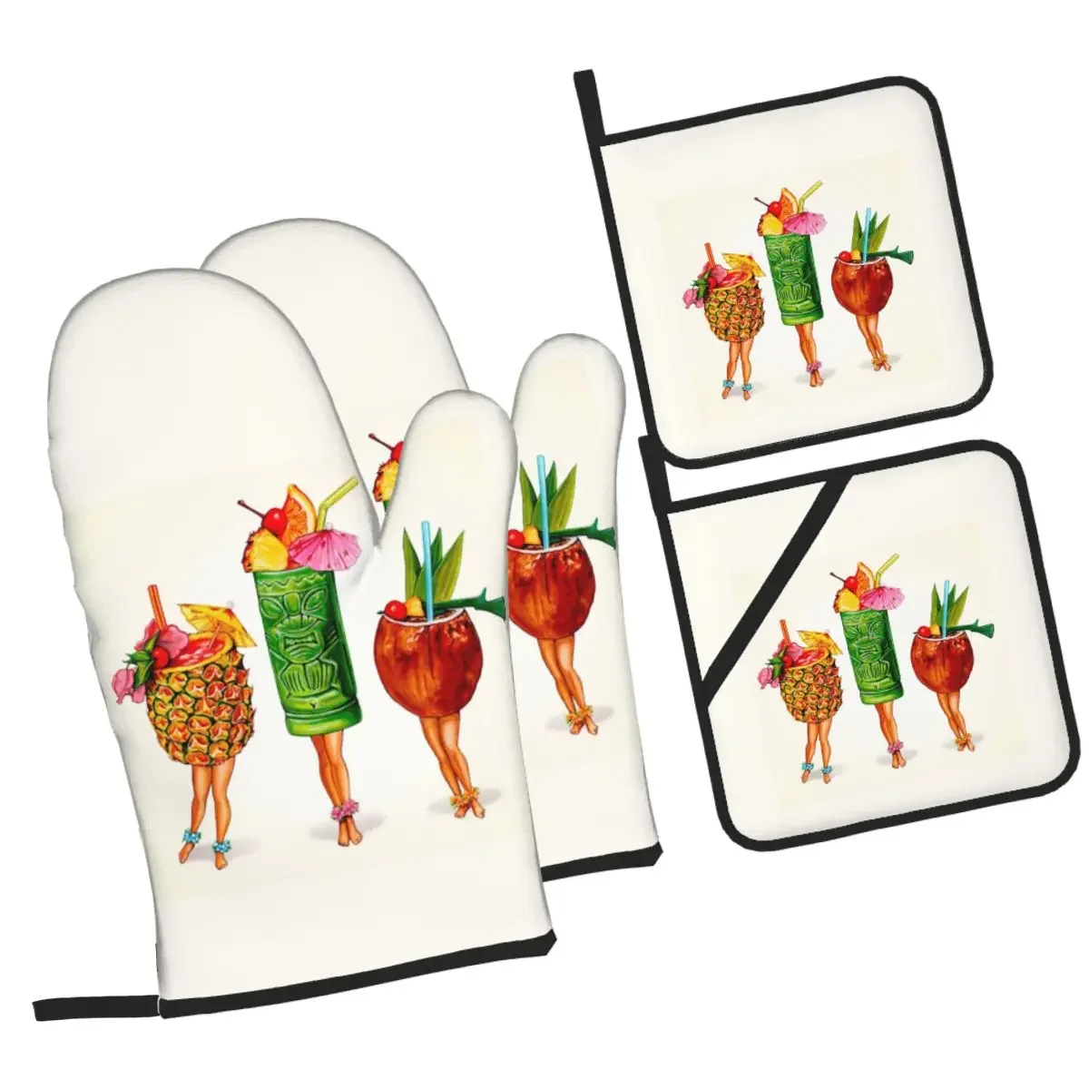 Pin-Up Oven Mitts and Pot Hold - Baking Kitchen Set Up recensie en prijs
