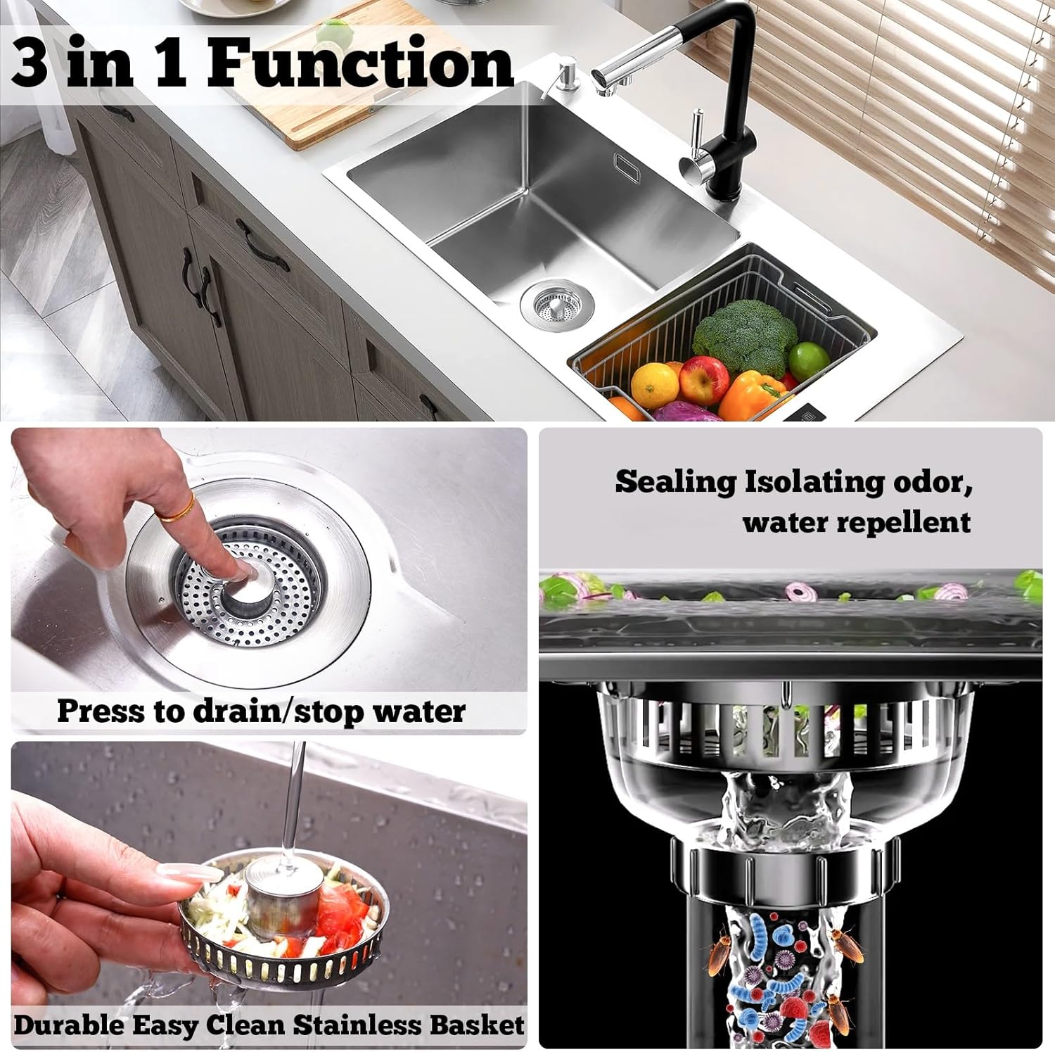 Upgraded 3 in 1 Kitchen Sink D - Kitchen Up recensie en prijs