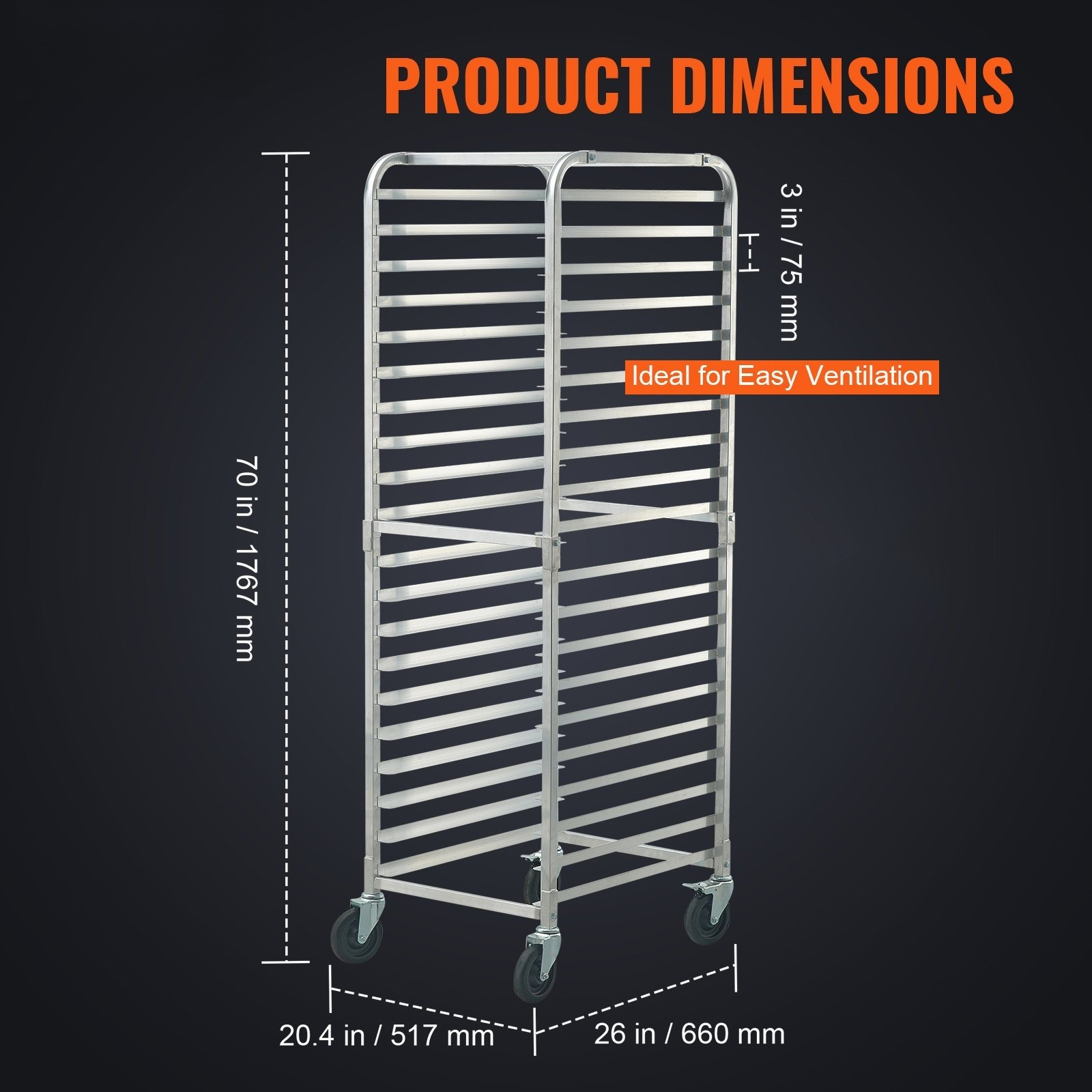 Aluminum Sheet Pan Trolley 26