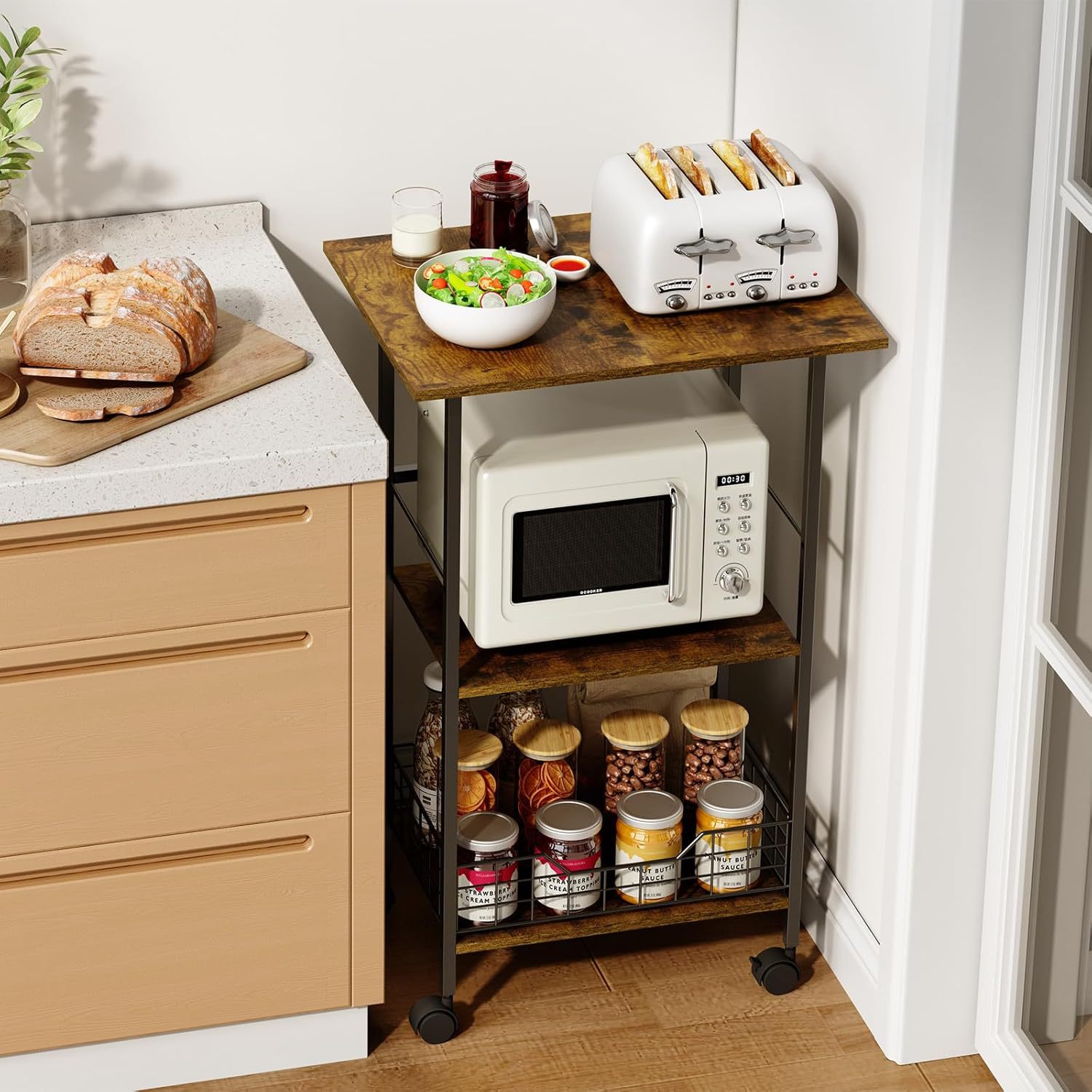 Three-layer roller kitchen rac - Kitchen With Baking Station recensie en prijs