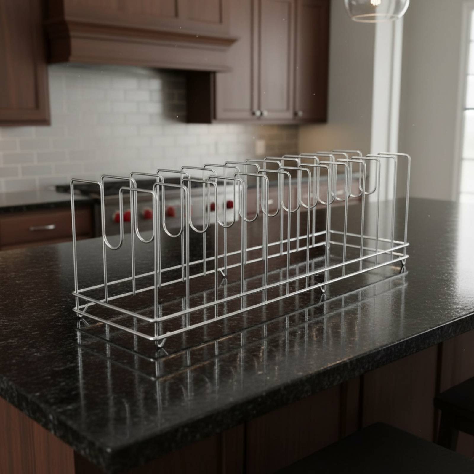 Pizza Pan Rack Space Saving Ba - Kitchen Baking Pan Storage recensie en prijs