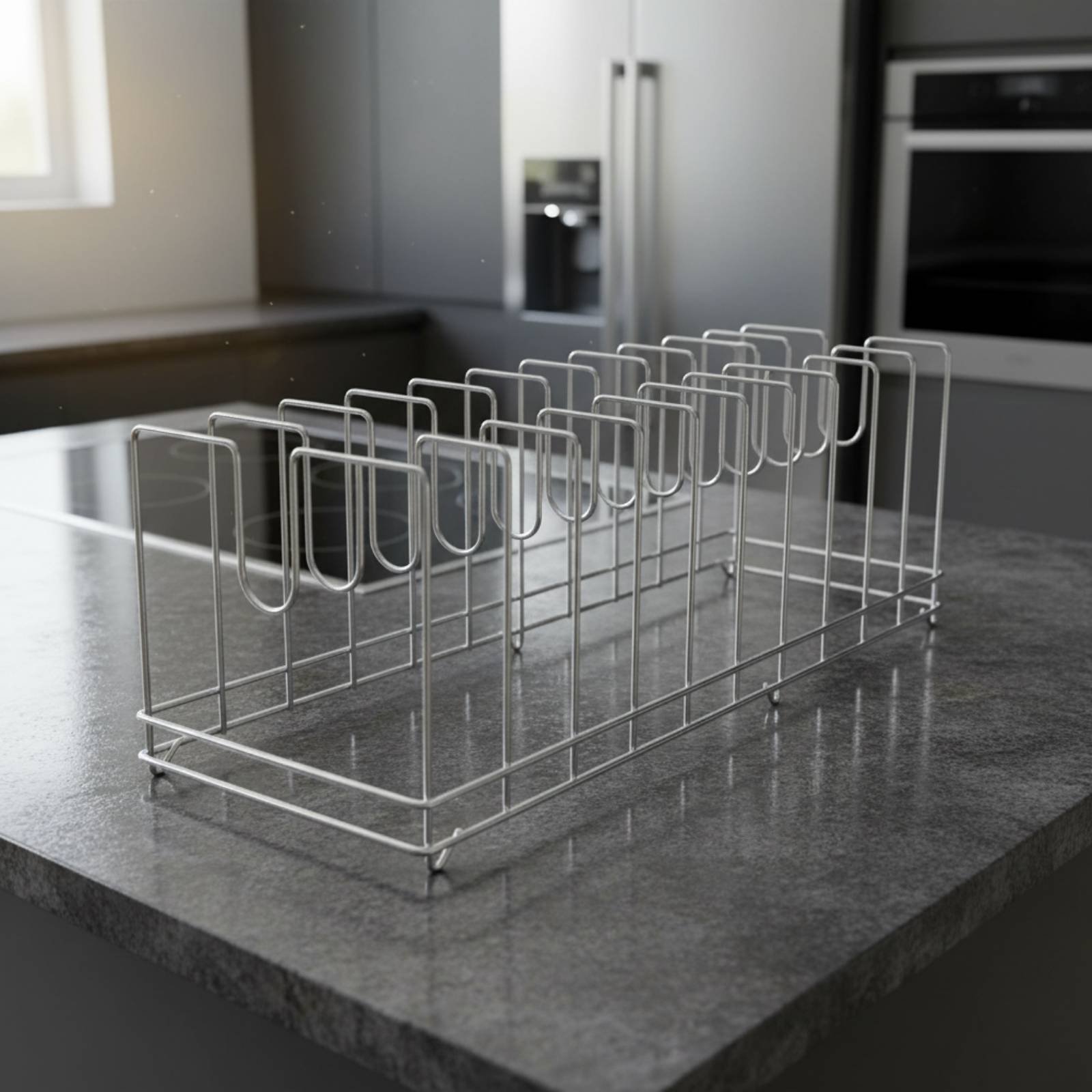 Pizza Pan Rack Space Saving Ba - Kitchen Baking Pan Storage recensie en prijs