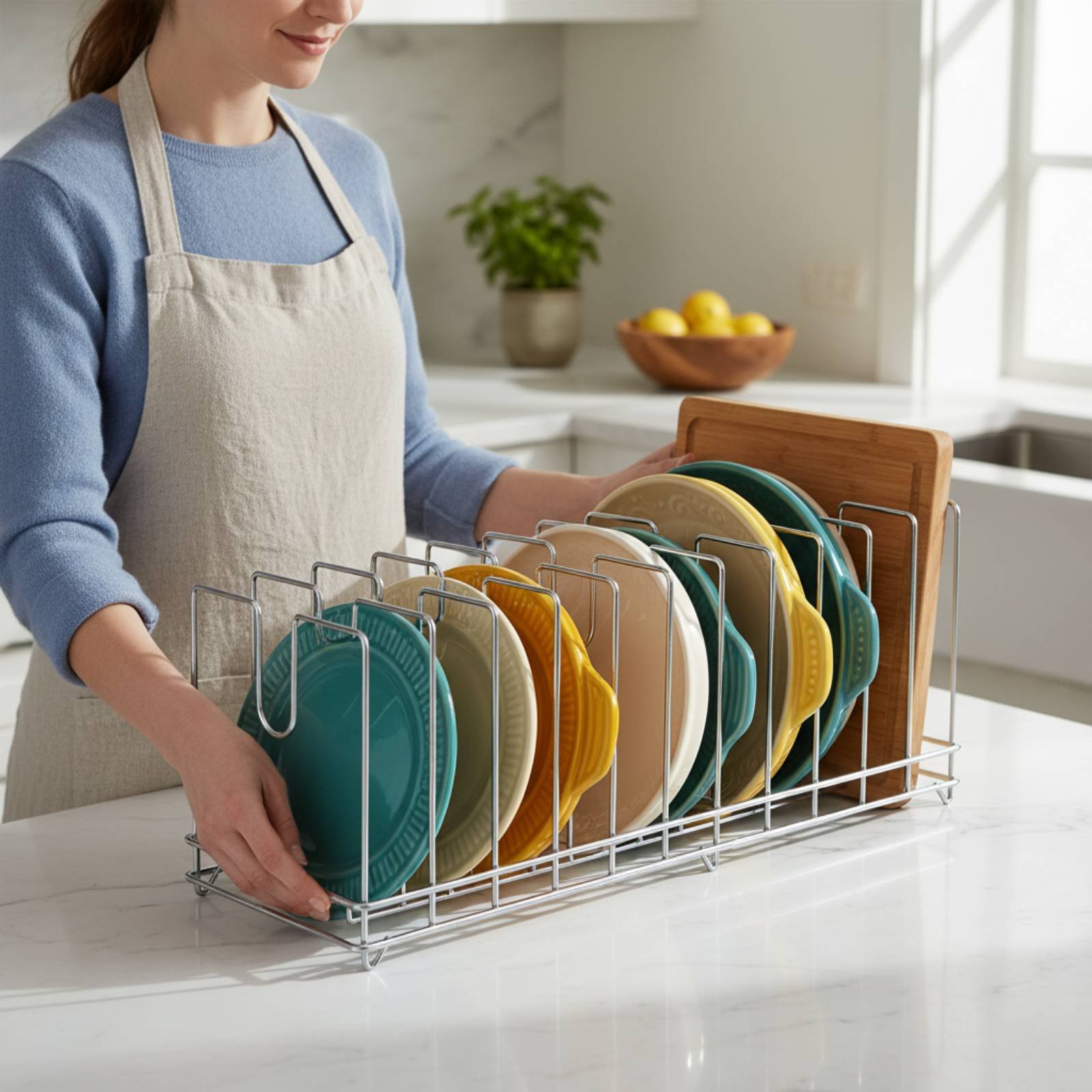 Pizza Pan Rack Space Saving Ba - Kitchen Baking Pan Storage recensie en prijs