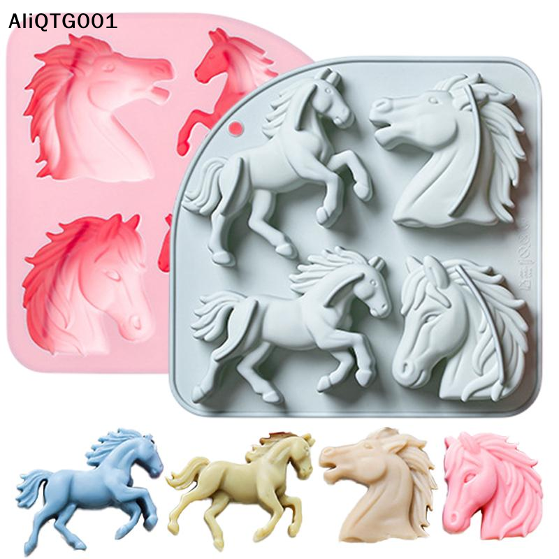 4-Cavity 3D Horse Silicone Mol - Kitchen Tools In Baking recensie en prijs